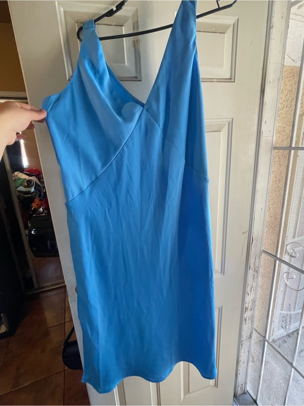 a new day Bright Blue V-Neck Midi Slip Dress
